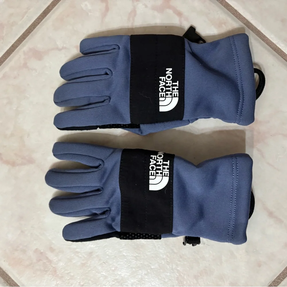 The North Face Black and Blue Winter Gloves